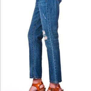 Harper Distressed Straight Leg Boyfriend Jeans 28